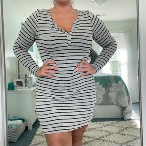 Striped Henley Dress